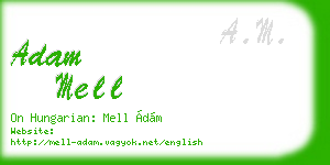 adam mell business card